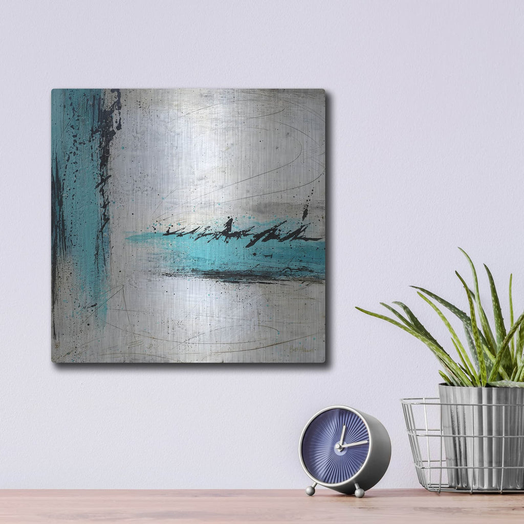 'Chasing Waterfalls' by Britt Hallowell – Metal Wall Art, 12x12 room view