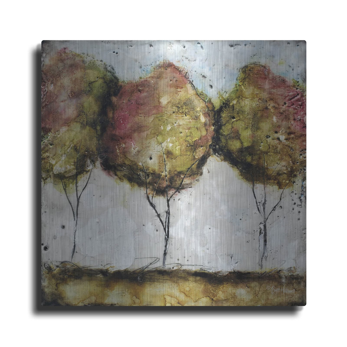 'A Fall Stroll' by Britt Hallowell – Metal Wall Art