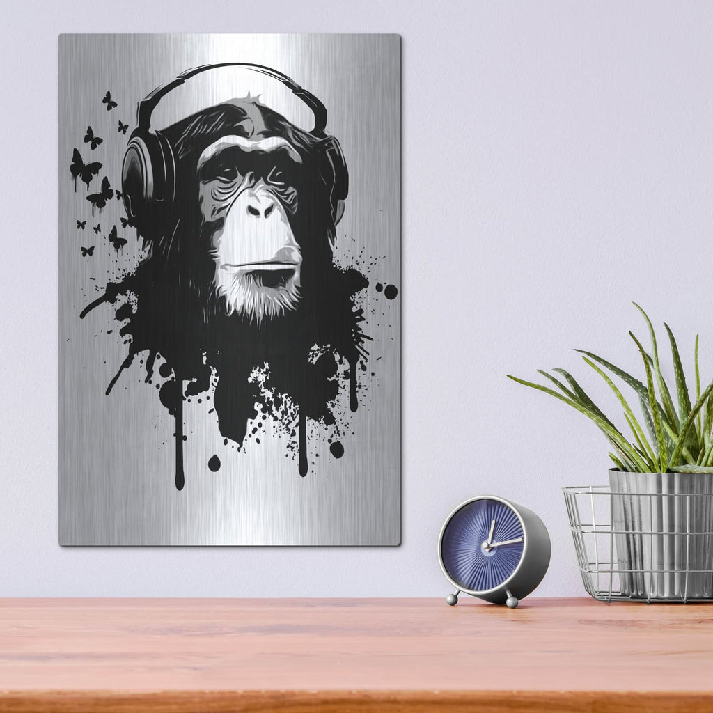 'Monkey Busines' by Nicklas Gustafsson – Metal Wall Art, 12x16 room view