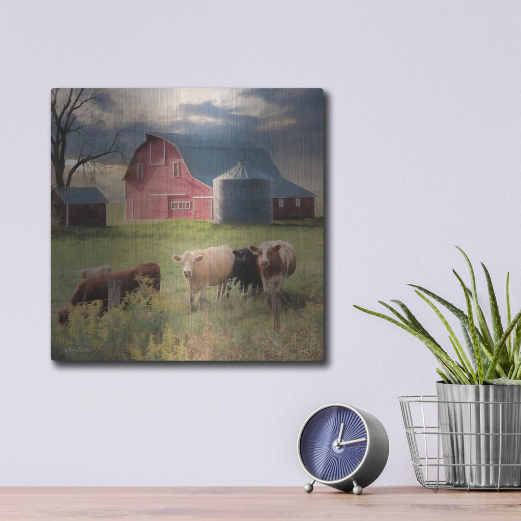'Wyoming Sunset' by Lori Deiter – Metal Wall Art, 12x12 room view