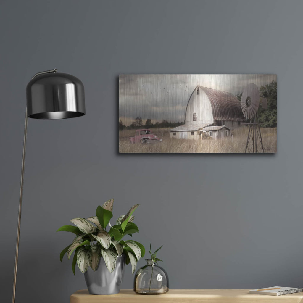 'Henderson Bay Farm' by Lori Deiter – Metal Wall Art, 24x12 room view
