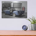 'Gulf Service Station' by Lori Deiter – Metal Wall Art, 16x12 room view
