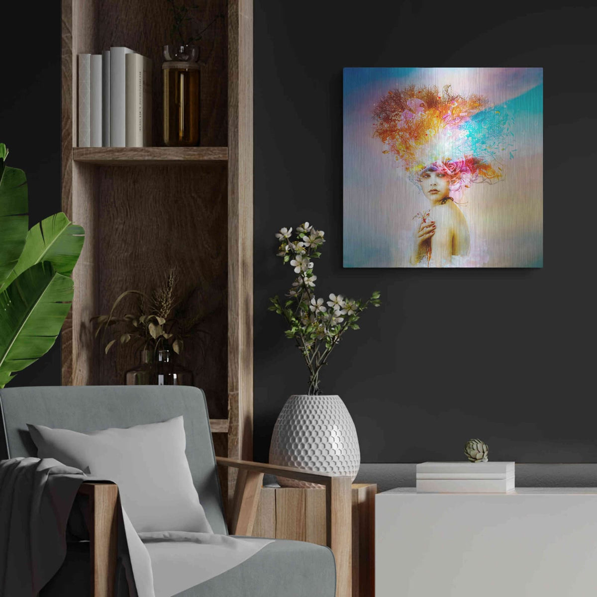 'Bittersweet' by Mario Sanchez Nevado – Metal Wall Art, 24x24 room view