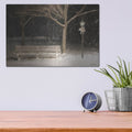 'Snowy Bench' by Lori Deiter – Metal Wall Art, 16x12 room view