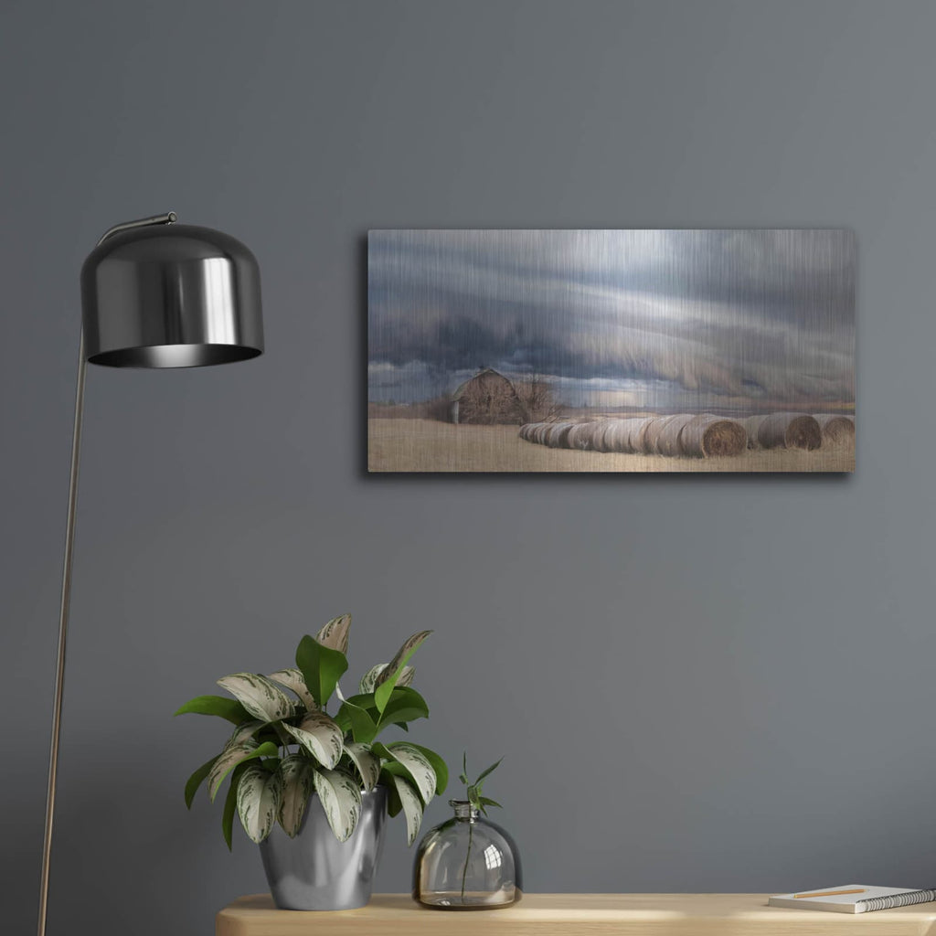 'Tornado Warning' by Lori Deiter – Metal Wall Art, 24x12 room view
