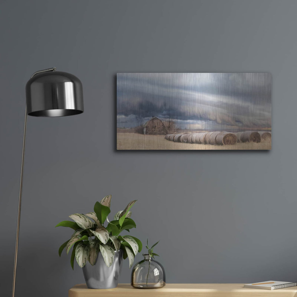 'Tornado Warning' by Lori Deiter – Metal Wall Art, 24x12 room view