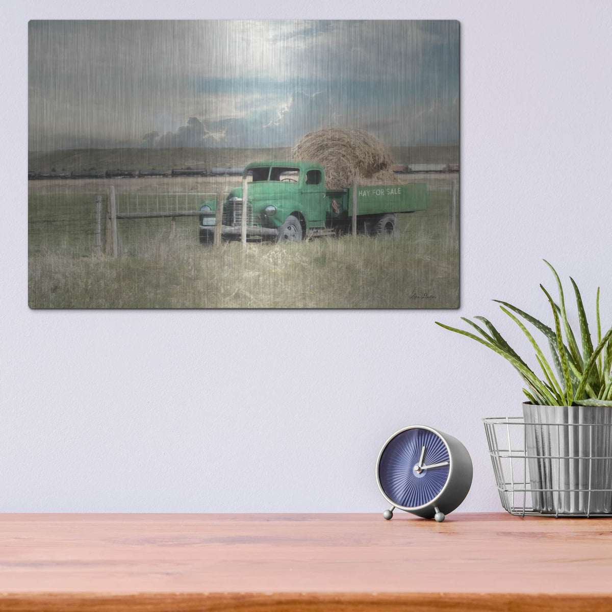 'Hay for Sale' by Lori Deiter – Metal Wall Art, 16x12 room view