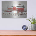 'Christmas Barn and Bike' by Lori Deiter – Metal Wall Art, 16x12 room view