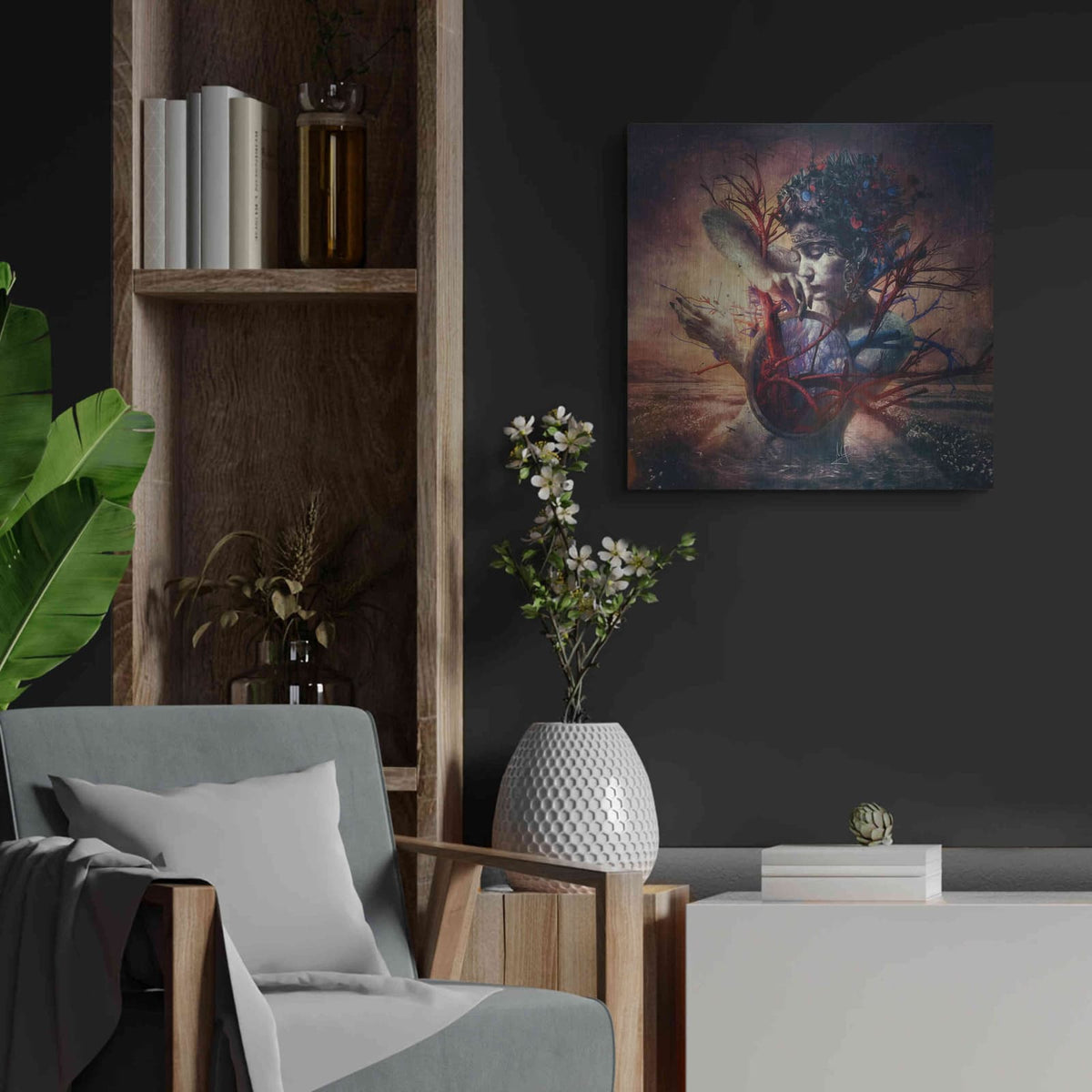 'Blossom' by Mario Sanchez Nevado – Metal Wall Art, 24x24 room view