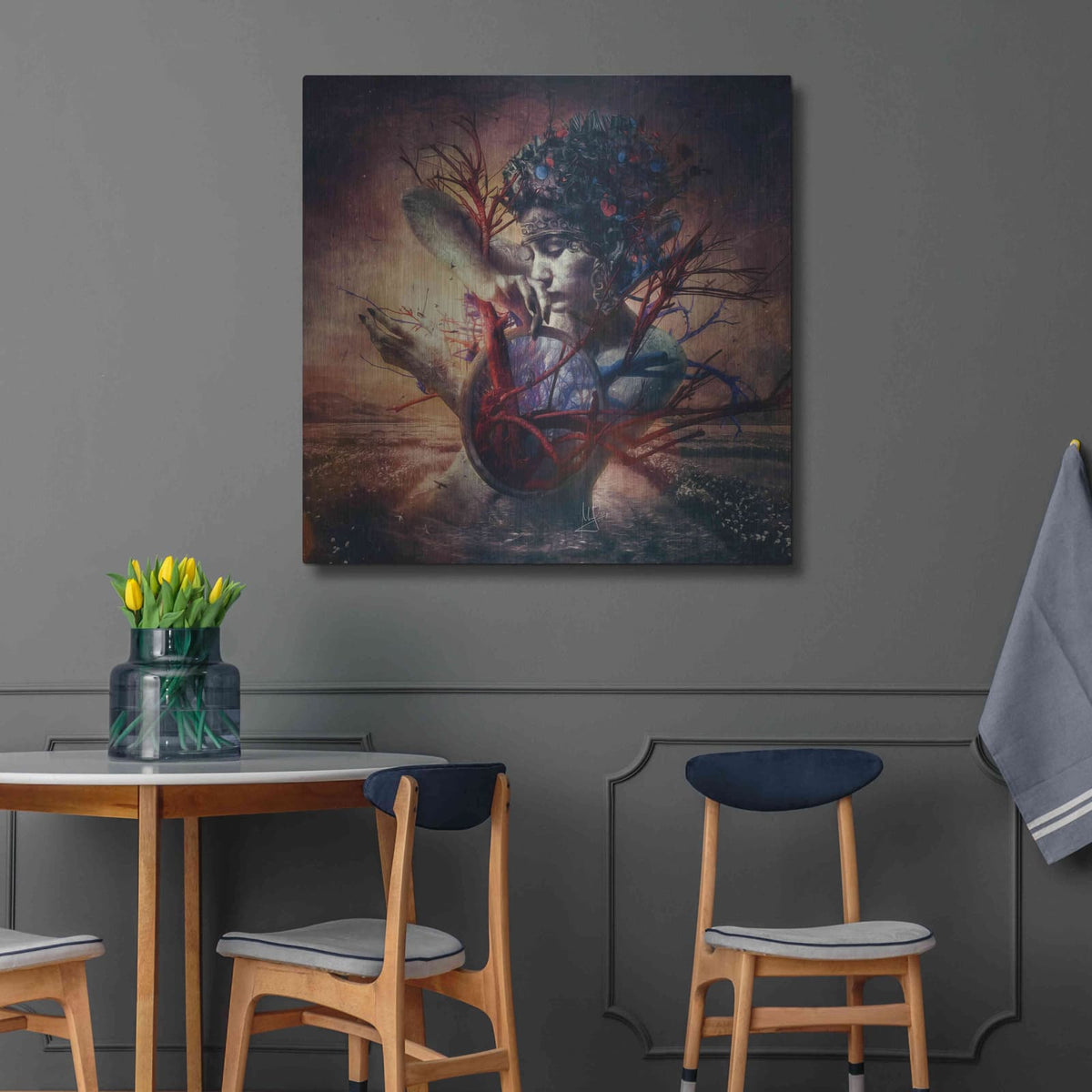 'Blossom' by Mario Sanchez Nevado – Metal Wall Art, 36x36 room view