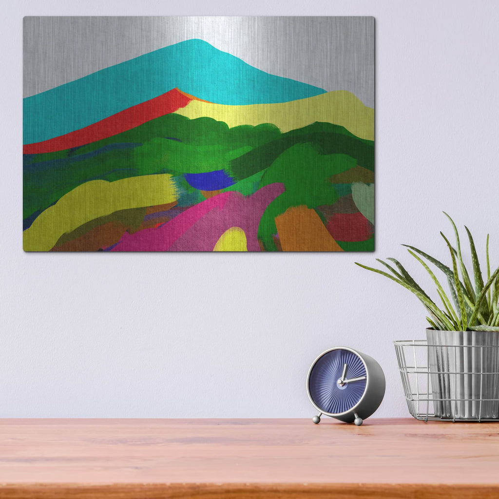 'Sicilian Mountain' by Cesare Bellassai – Metal Wall Art, 16x12 room view