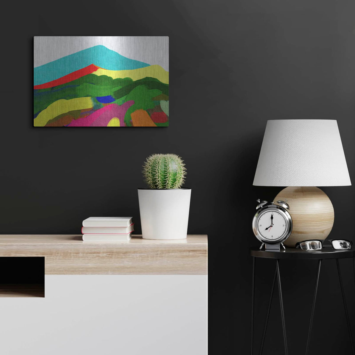 'Sicilian Mountain' by Cesare Bellassai – Metal Wall Art, 24x16 room view