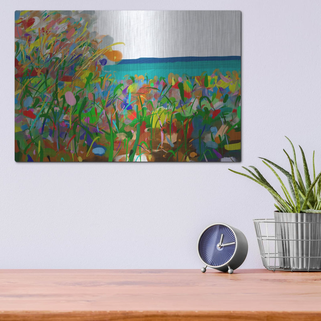 'Mediterranean Sea' by Cesare Bellassai – Metal Wall Art, 16x12 room view