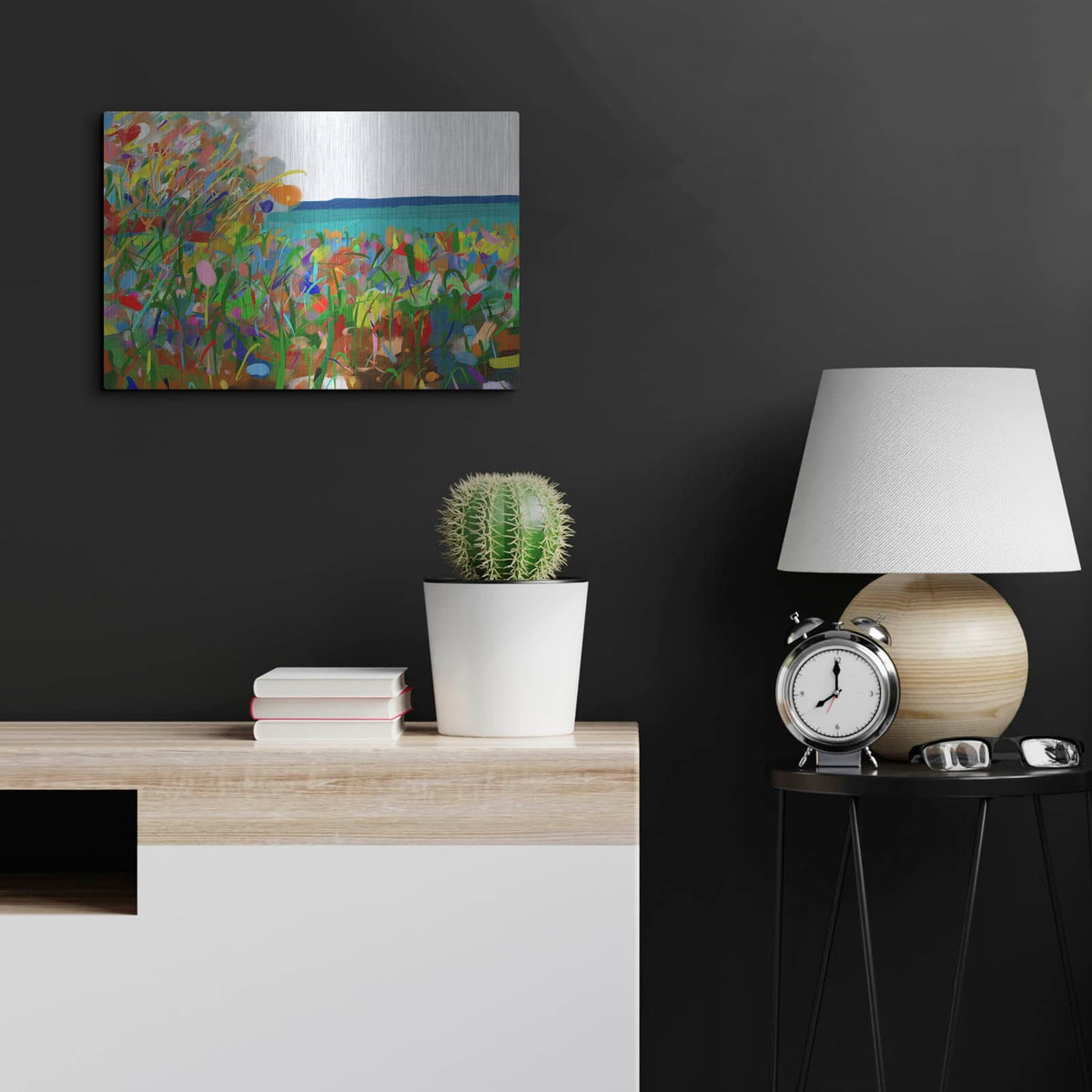 'Mediterranean Sea' by Cesare Bellassai – Metal Wall Art, 24x16 room view