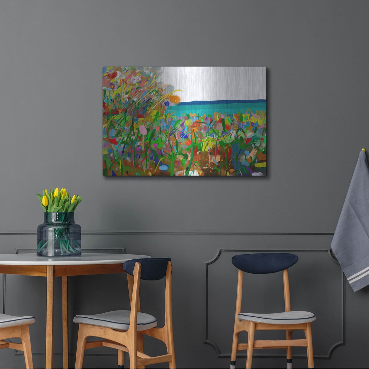 'Mediterranean Sea' by Cesare Bellassai – Metal Wall Art, 36x24 room view