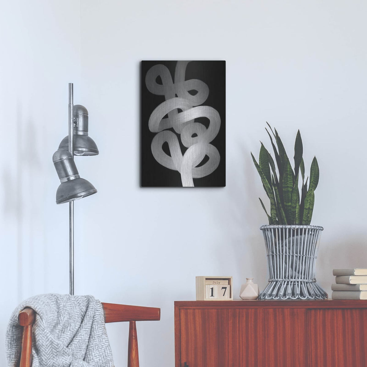 'Black Armony' by Cesare Bellassai – Metal Wall Art, 16x24 room view