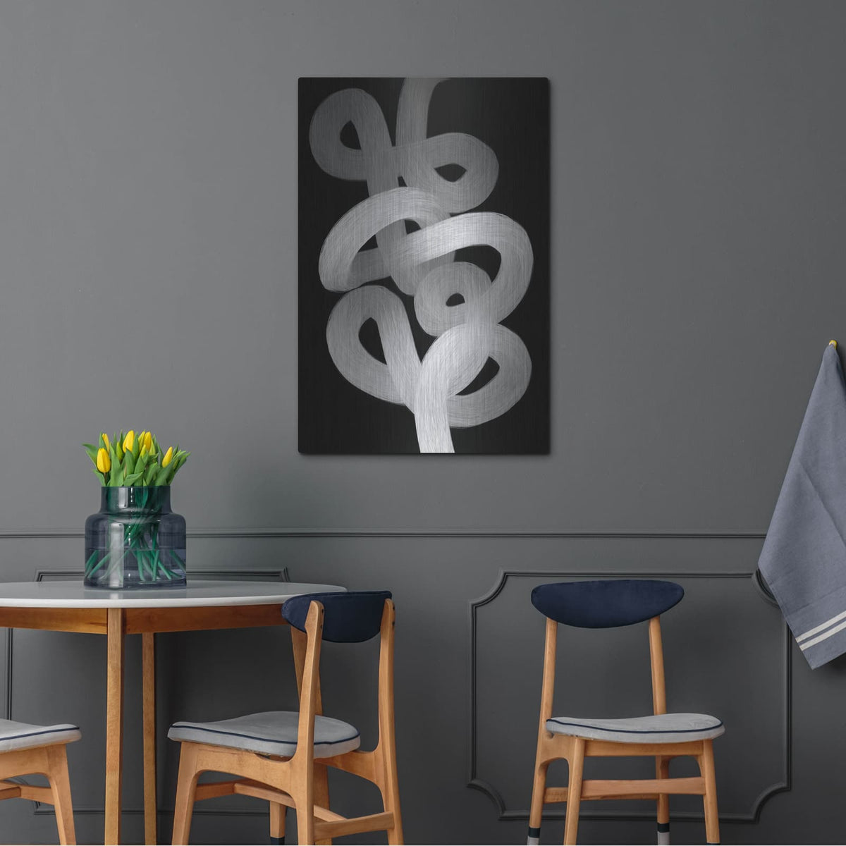 'Black Armony' by Cesare Bellassai – Metal Wall Art, 24x36 room view