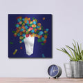 'Abstract Flowers' by Cesare Bellassai – Metal Wall Art, 12x12 room view