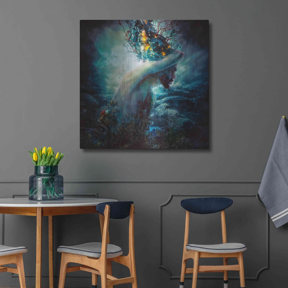 'Charade' by Mario Sanchez Nevado – Metal Wall Art, 36x36 room view