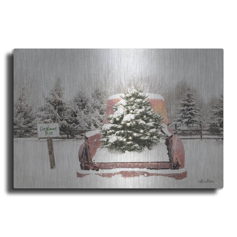 'Rustic Christmas Trees' by Lori Deiter – Metal Wall Art