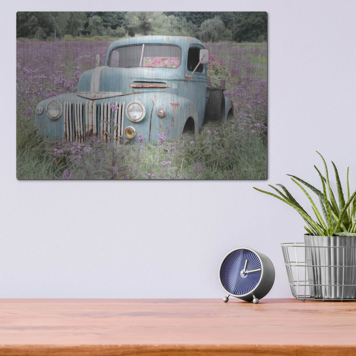 'Truckload of Happiness' by Lori Deiter – Metal Wall Art, 16x12 room view