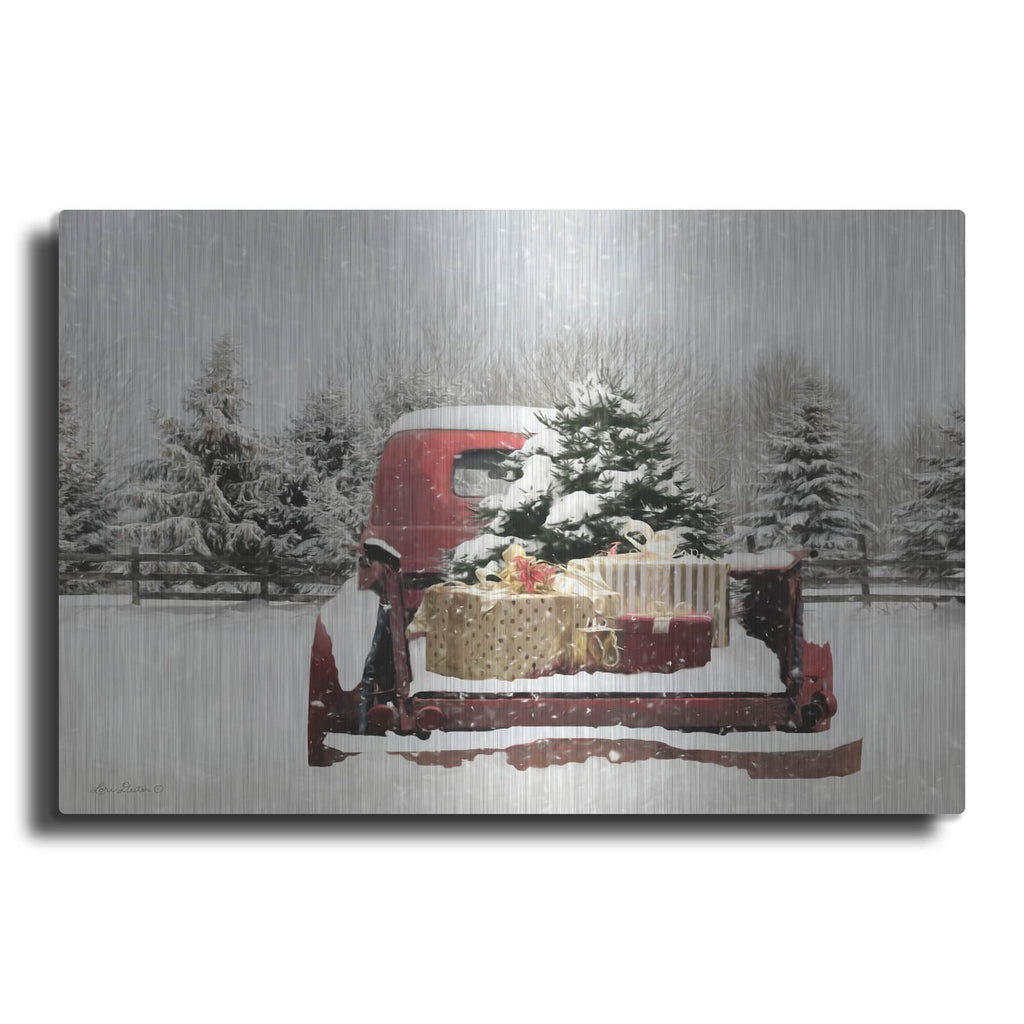 'Snowy Presents' by Lori Deiter – Metal Wall Art