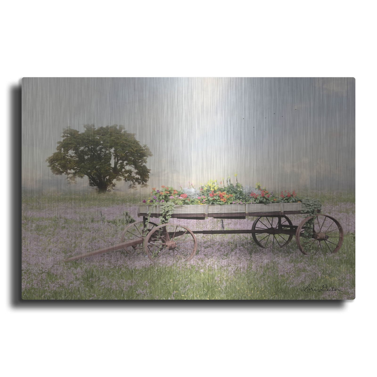'Flower Wagon at Sunset' by Lori Deiter – Metal Wall Art