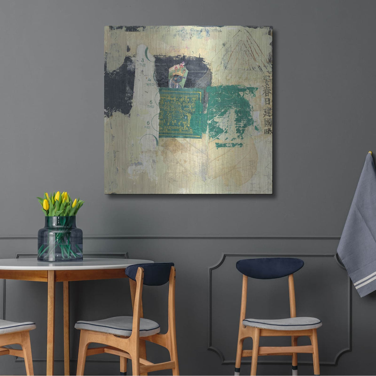 'Antique Letter' by Elena Ray – Metal Wall Art, 36x36 room view