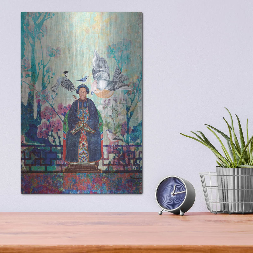 'Birdlady' by Elena Ray – Metal Wall Art, 12x16 room view
