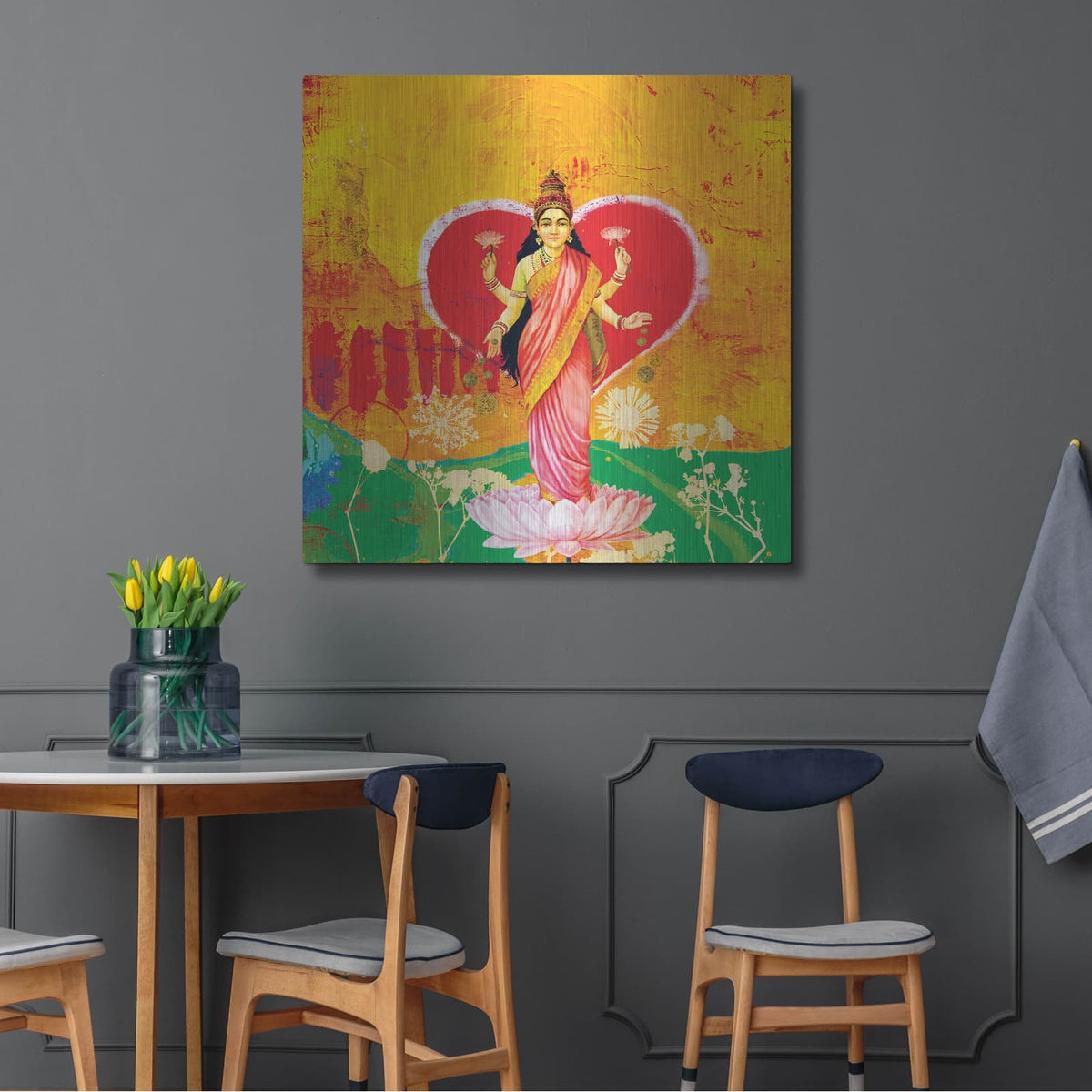'Lakshimi' by Elena Ray – Metal Wall Art, 36x36 room view