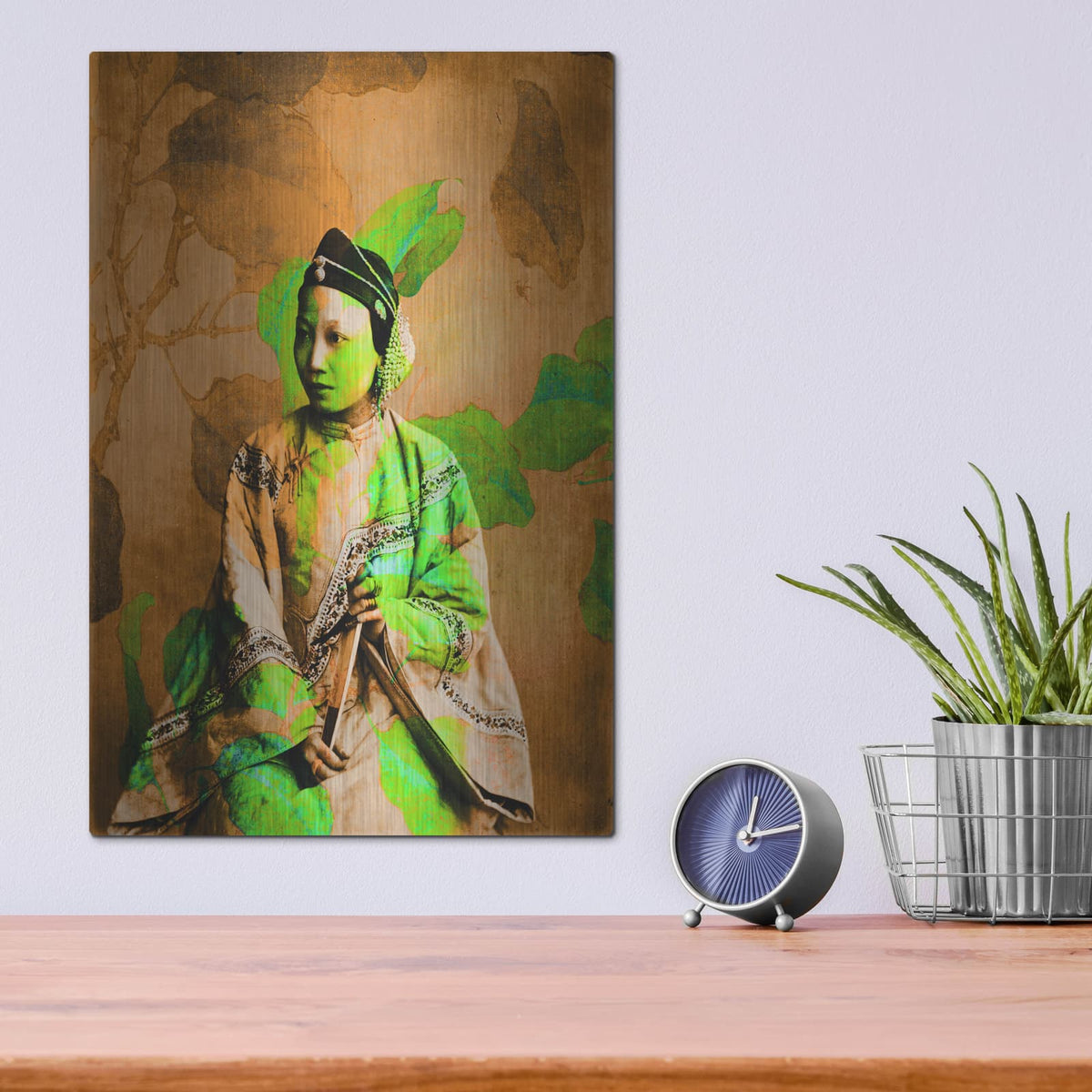 'Leafy History' by Elena Ray – Metal Wall Art, 12x16 room view