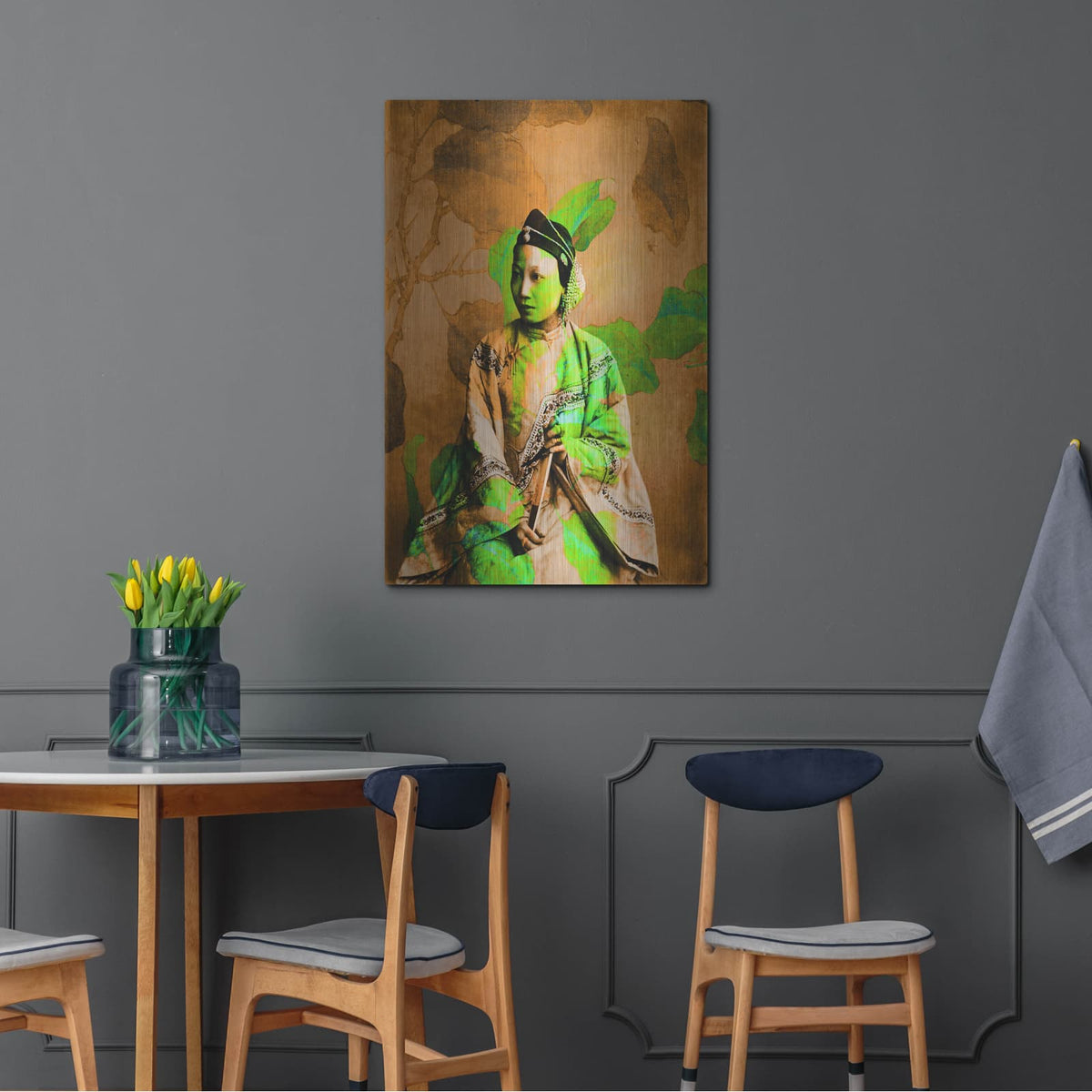 'Leafy History' by Elena Ray – Metal Wall Art, 24x36 room view