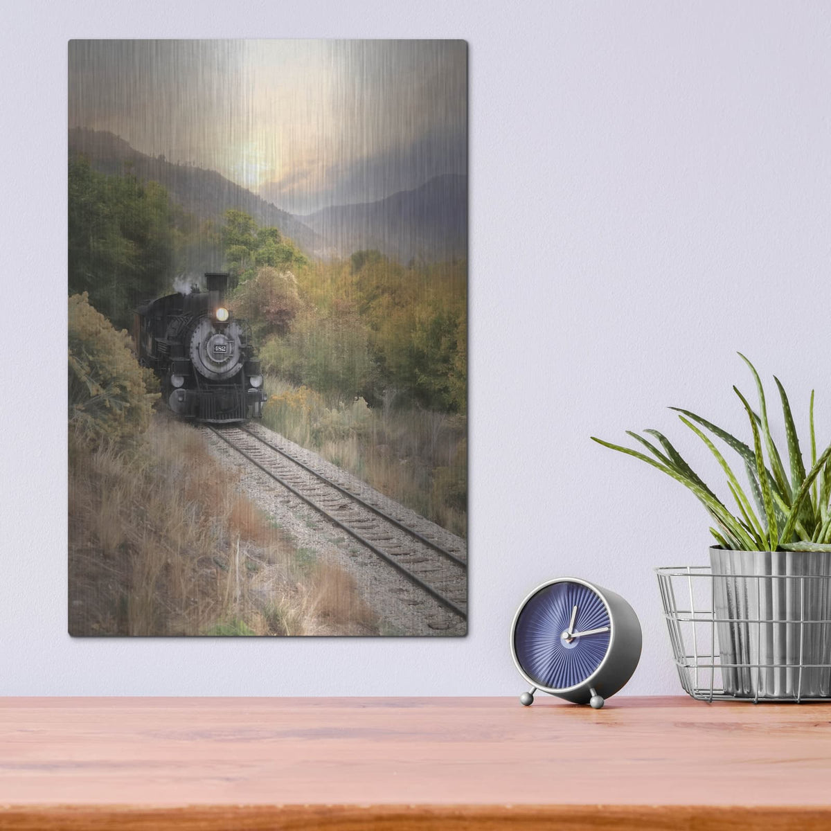 'Durango Train at Sunset' by Lori Deiter – Metal Wall Art, 12x16 room view