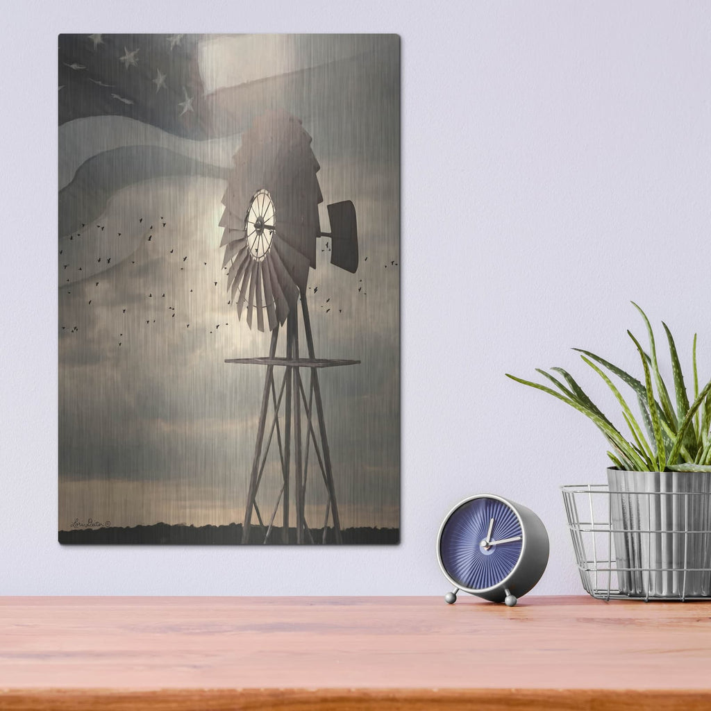 'Land That I Love Windmill I' by Lori Deiter – Metal Wall Art, 12x16 room view