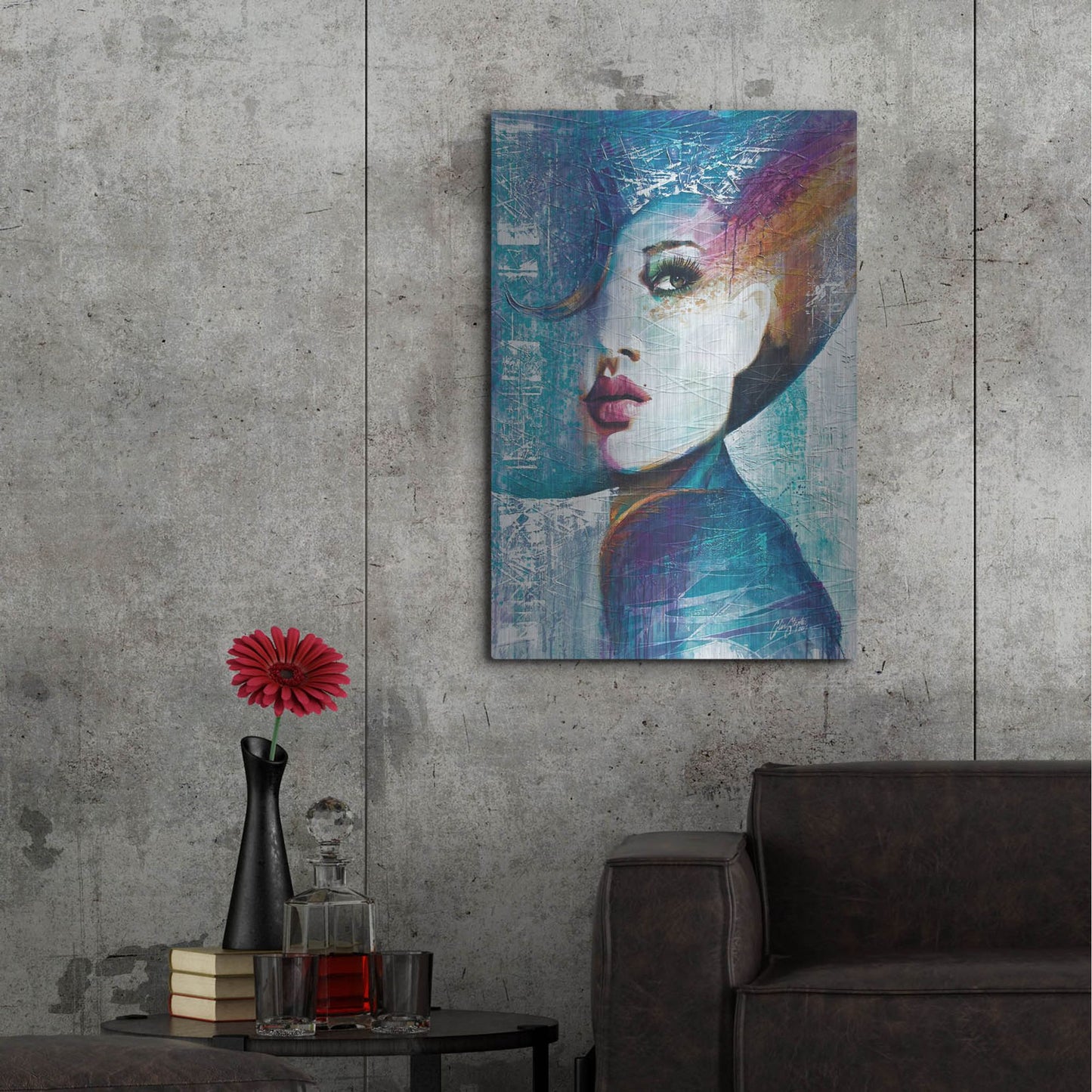 Luxe Metal Art 'Angie' by Colin John Staples, Metal Wall Art,24x36