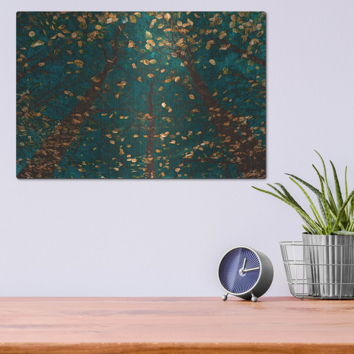 Luxe Metal Art 'Plato's Trees' by Lars Van de Goor, Metal Wall Art,16x12