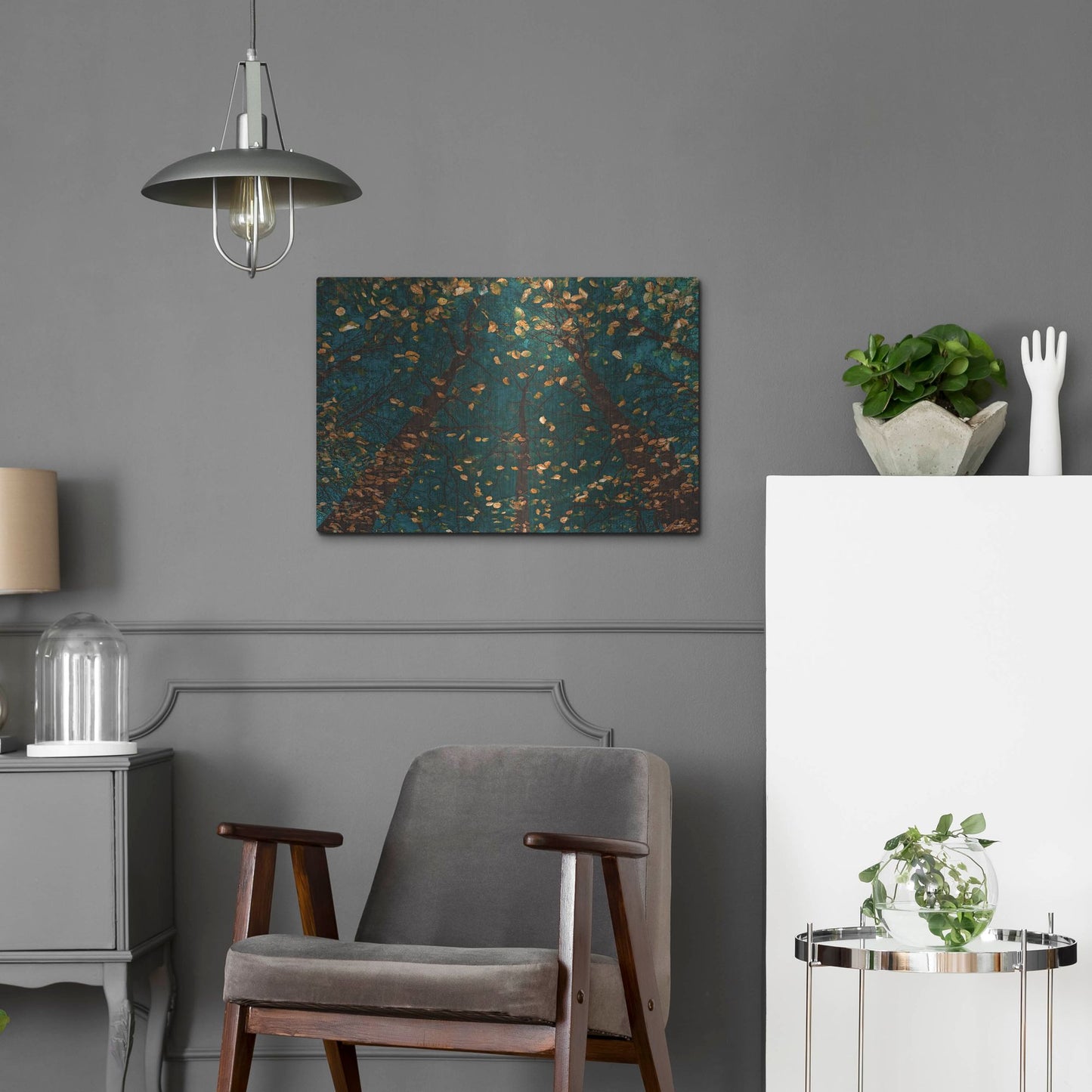 Luxe Metal Art 'Plato's Trees' by Lars Van de Goor, Metal Wall Art,24x16