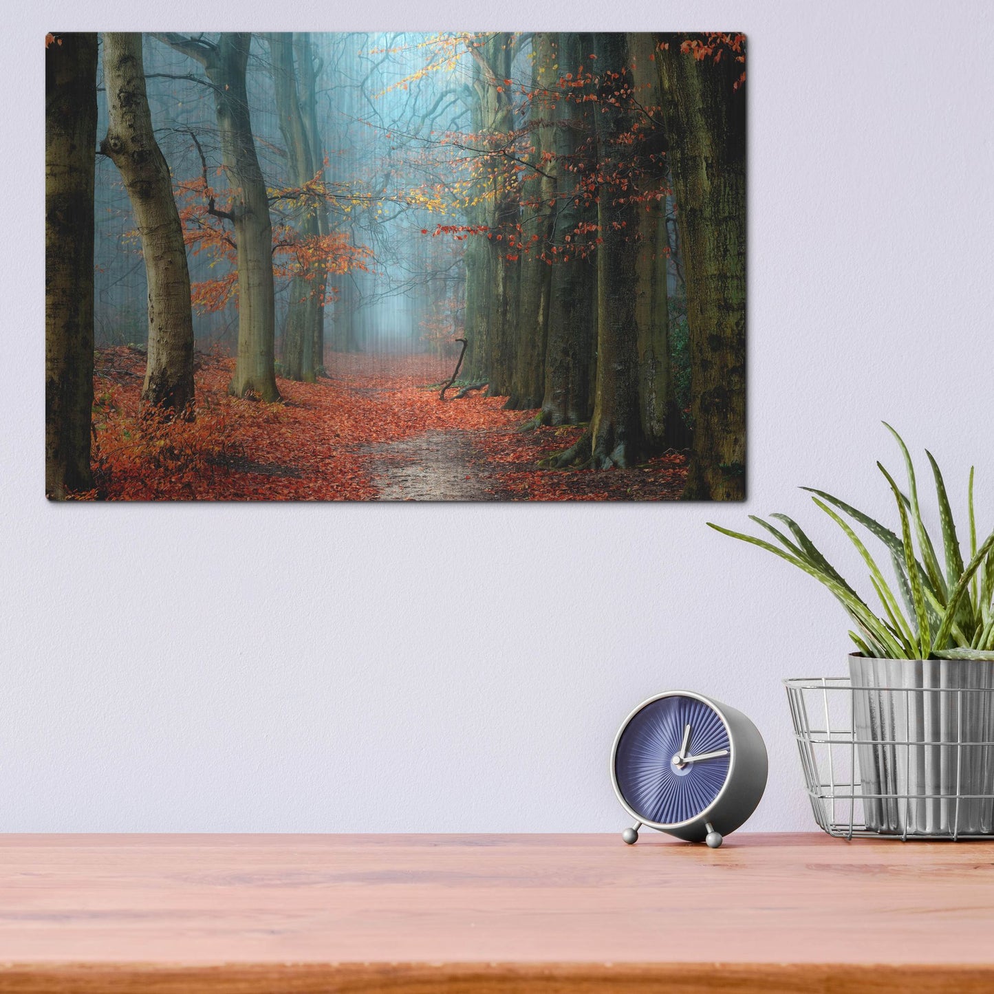 Luxe Metal Art 'Bussum in Fall' by Lars Van de Goor, Metal Wall Art,16x12