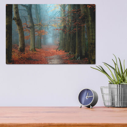 Luxe Metal Art 'Bussum in Fall' by Lars Van de Goor, Metal Wall Art,16x12