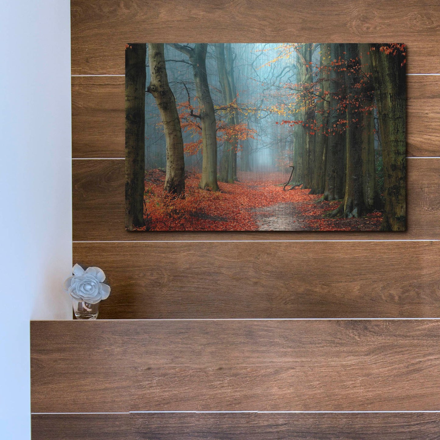 Luxe Metal Art 'Bussum in Fall' by Lars Van de Goor, Metal Wall Art,16x12