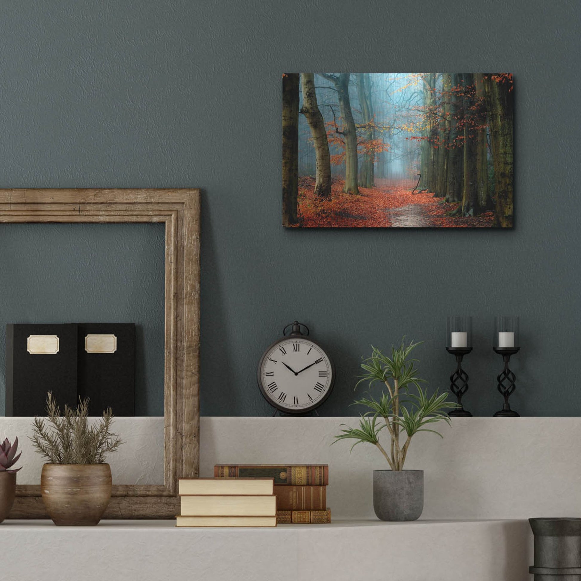 Luxe Metal Art 'Bussum in Fall' by Lars Van de Goor, Metal Wall Art,16x12