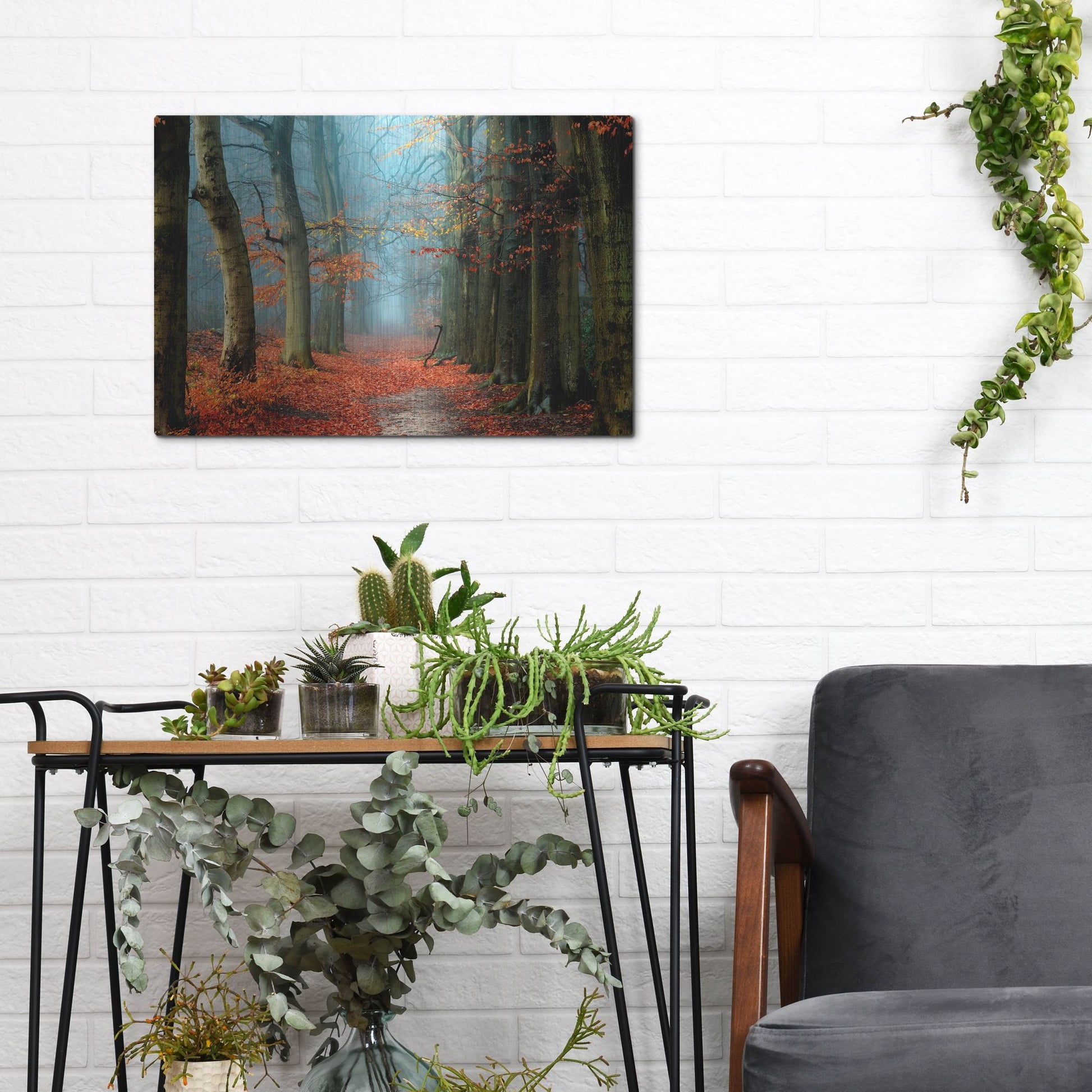 Luxe Metal Art 'Bussum in Fall' by Lars Van de Goor, Metal Wall Art,16x12