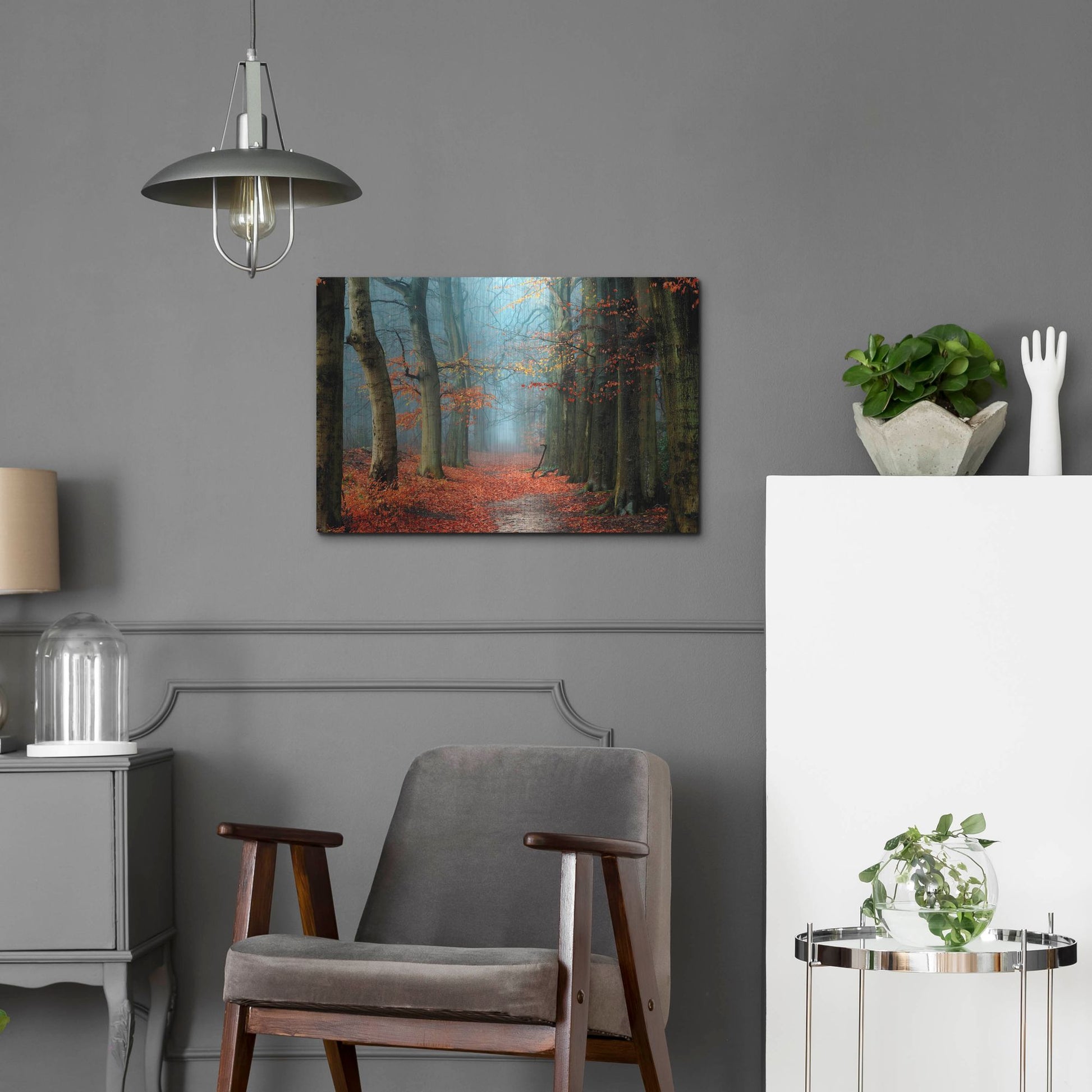 Luxe Metal Art 'Bussum in Fall' by Lars Van de Goor, Metal Wall Art,24x16