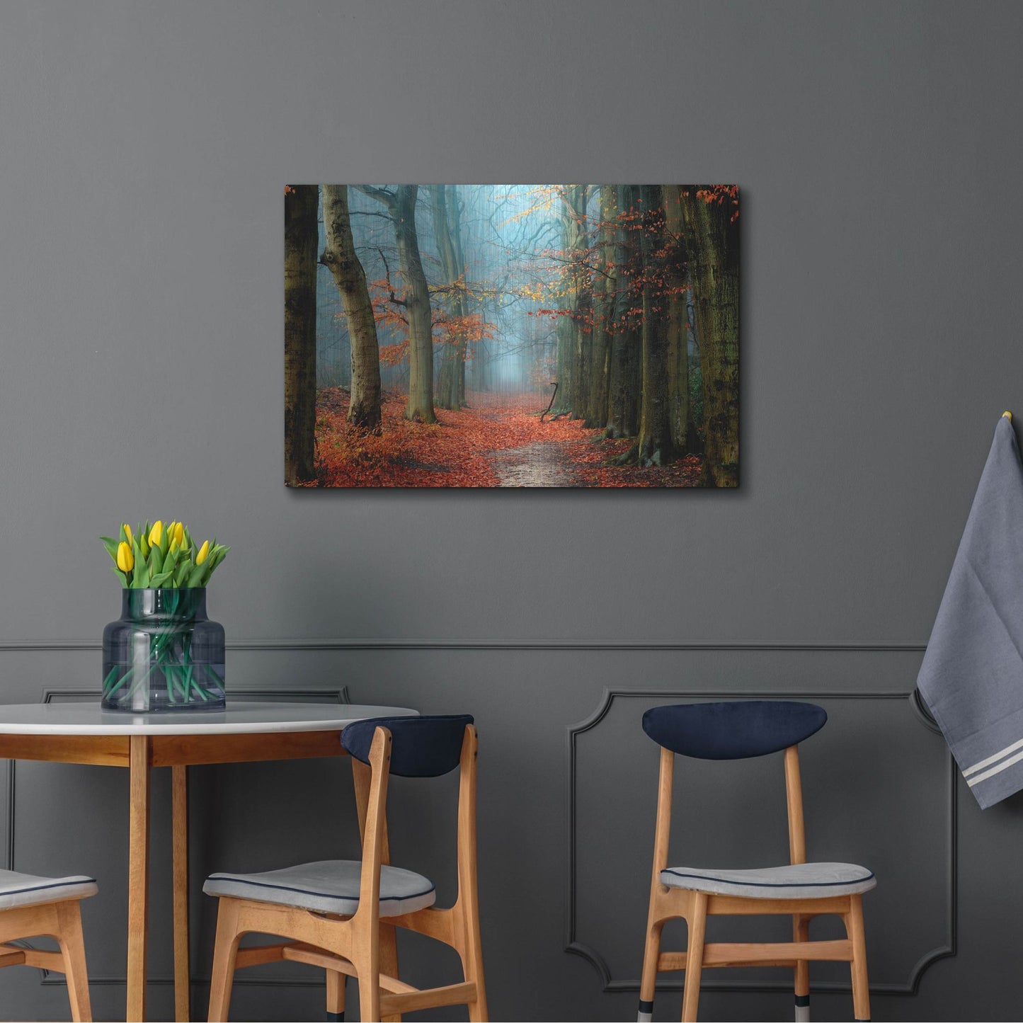 Luxe Metal Art 'Bussum in Fall' by Lars Van de Goor, Metal Wall Art,36x24