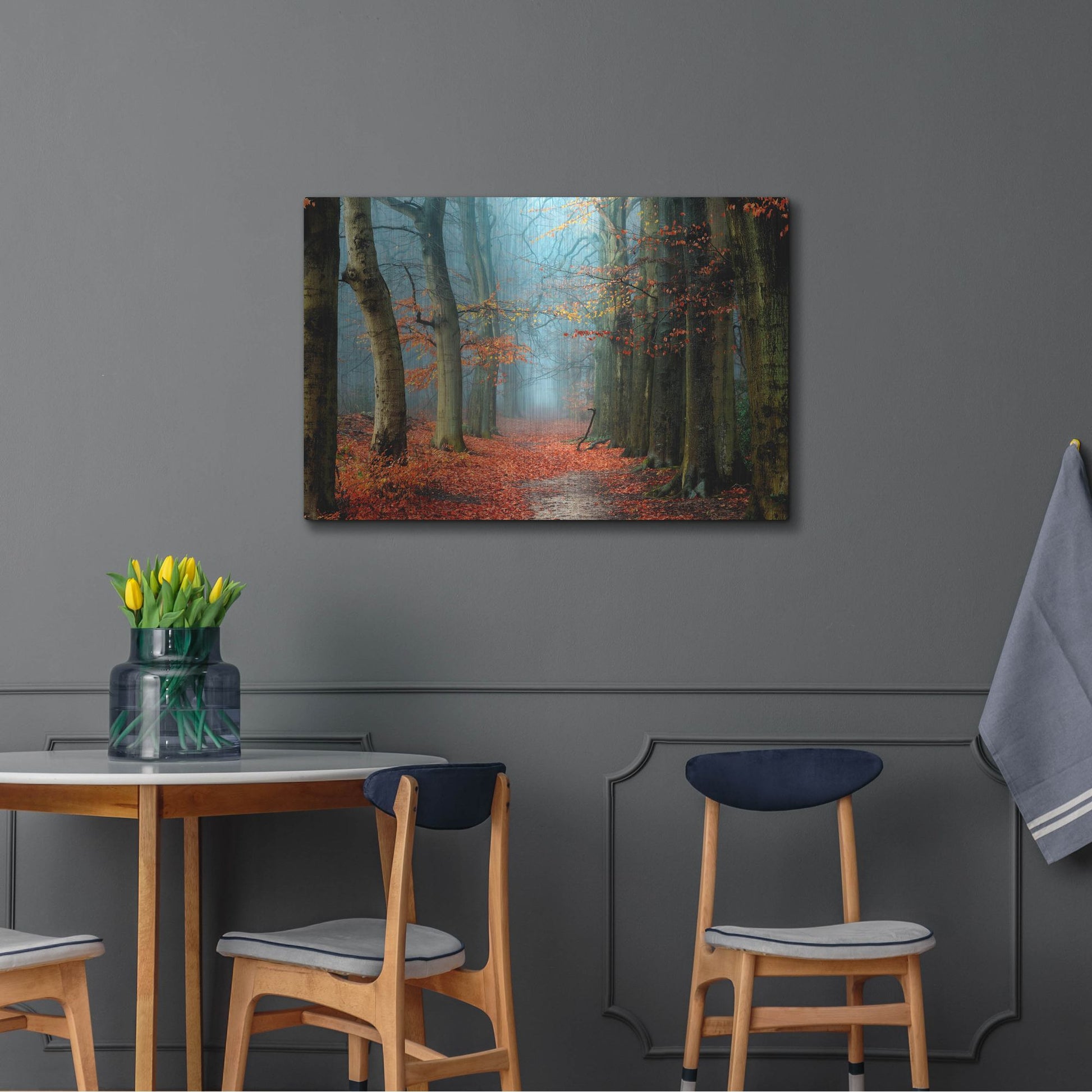 Luxe Metal Art 'Bussum in Fall' by Lars Van de Goor, Metal Wall Art,36x24