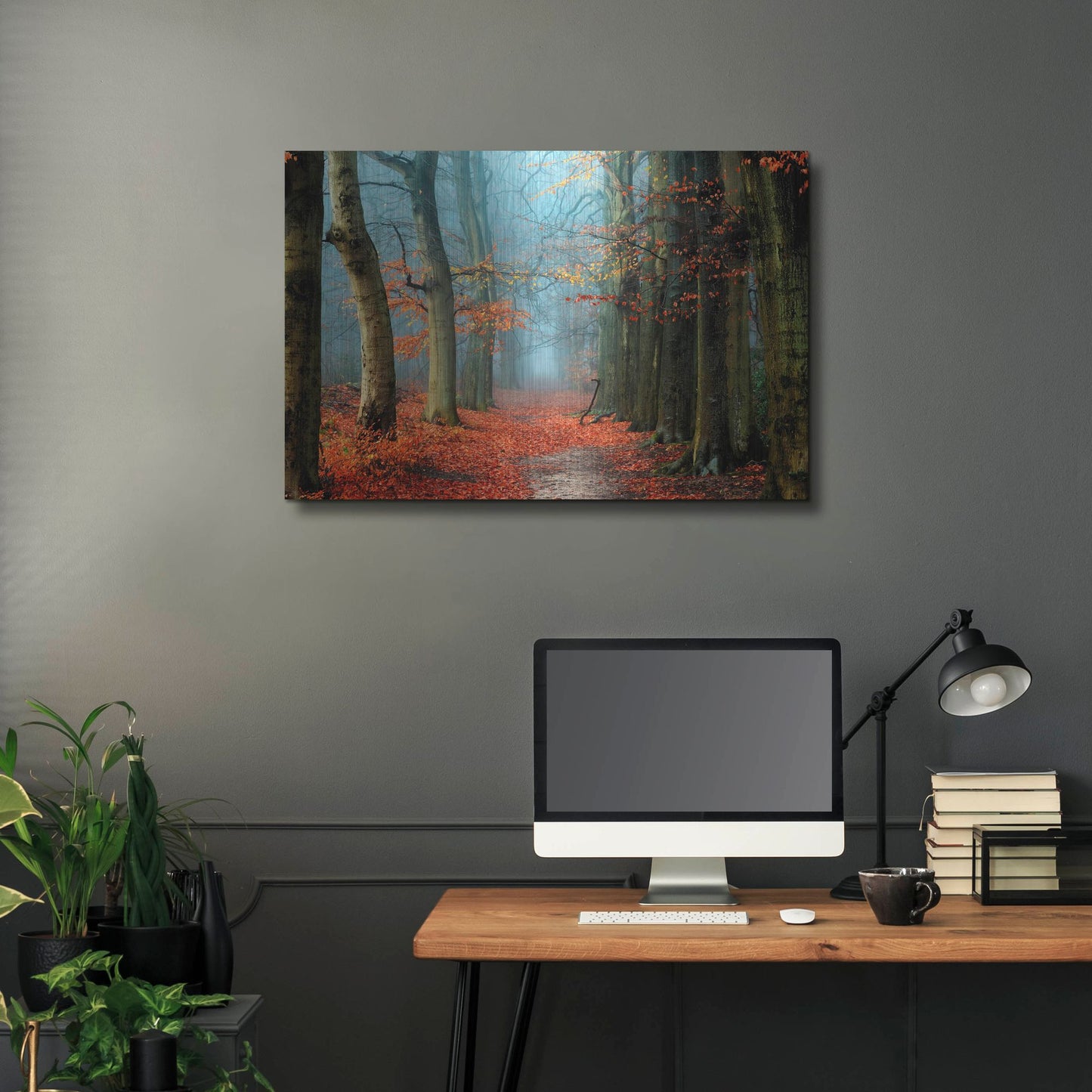 Luxe Metal Art 'Bussum in Fall' by Lars Van de Goor, Metal Wall Art,36x24