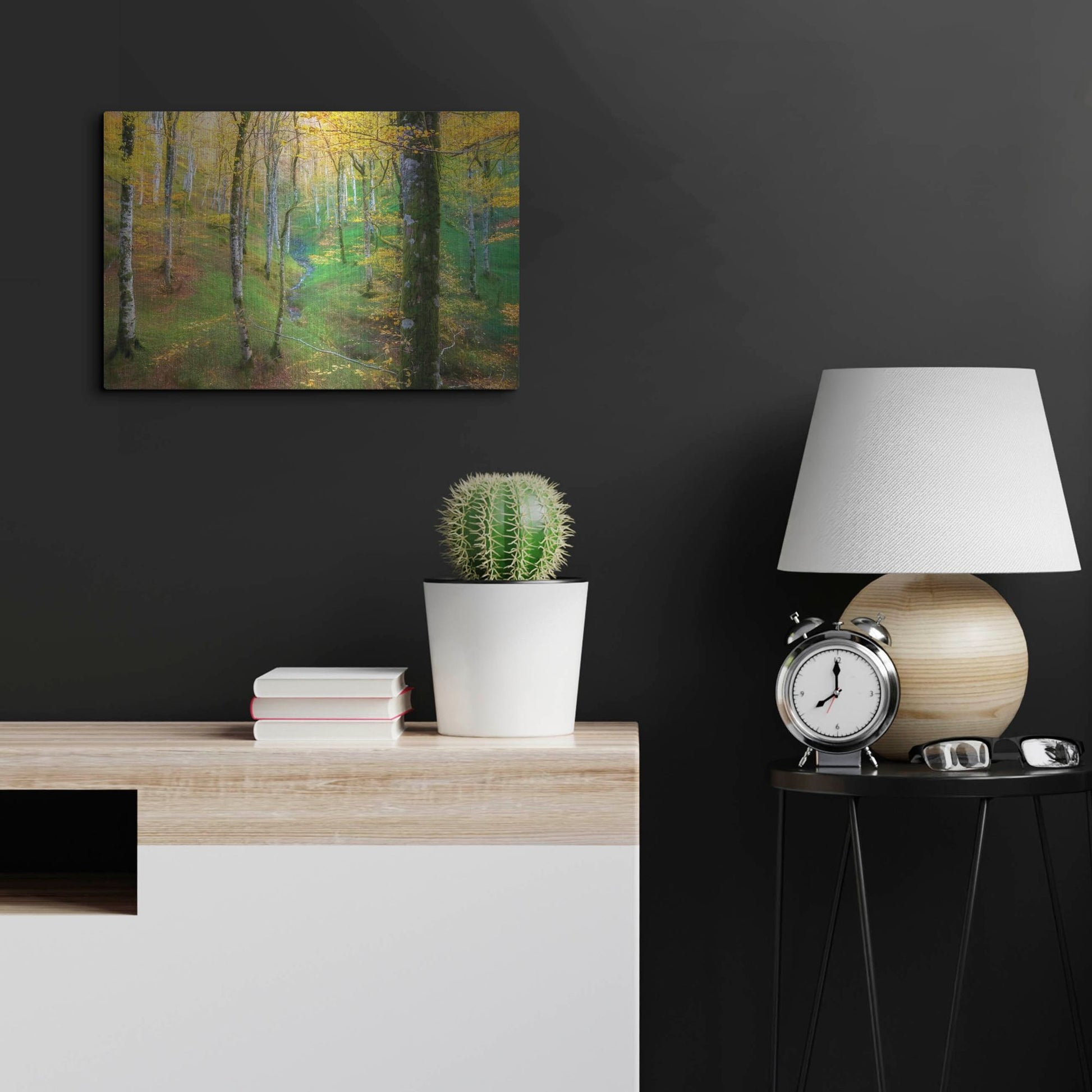 Luxe Metal Art 'Dream of Birches' by Lars Van de Goor, Metal Wall Art,24x16