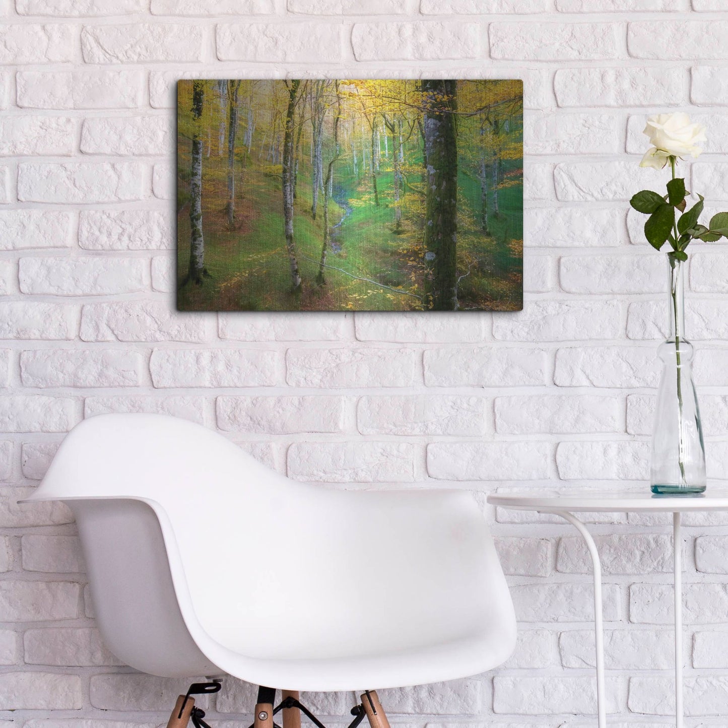 Luxe Metal Art 'Dream of Birches' by Lars Van de Goor, Metal Wall Art,24x16