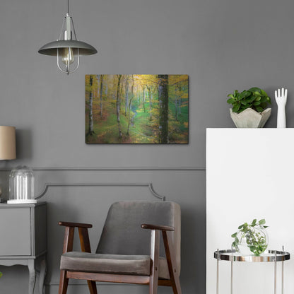 Luxe Metal Art 'Dream of Birches' by Lars Van de Goor, Metal Wall Art,24x16
