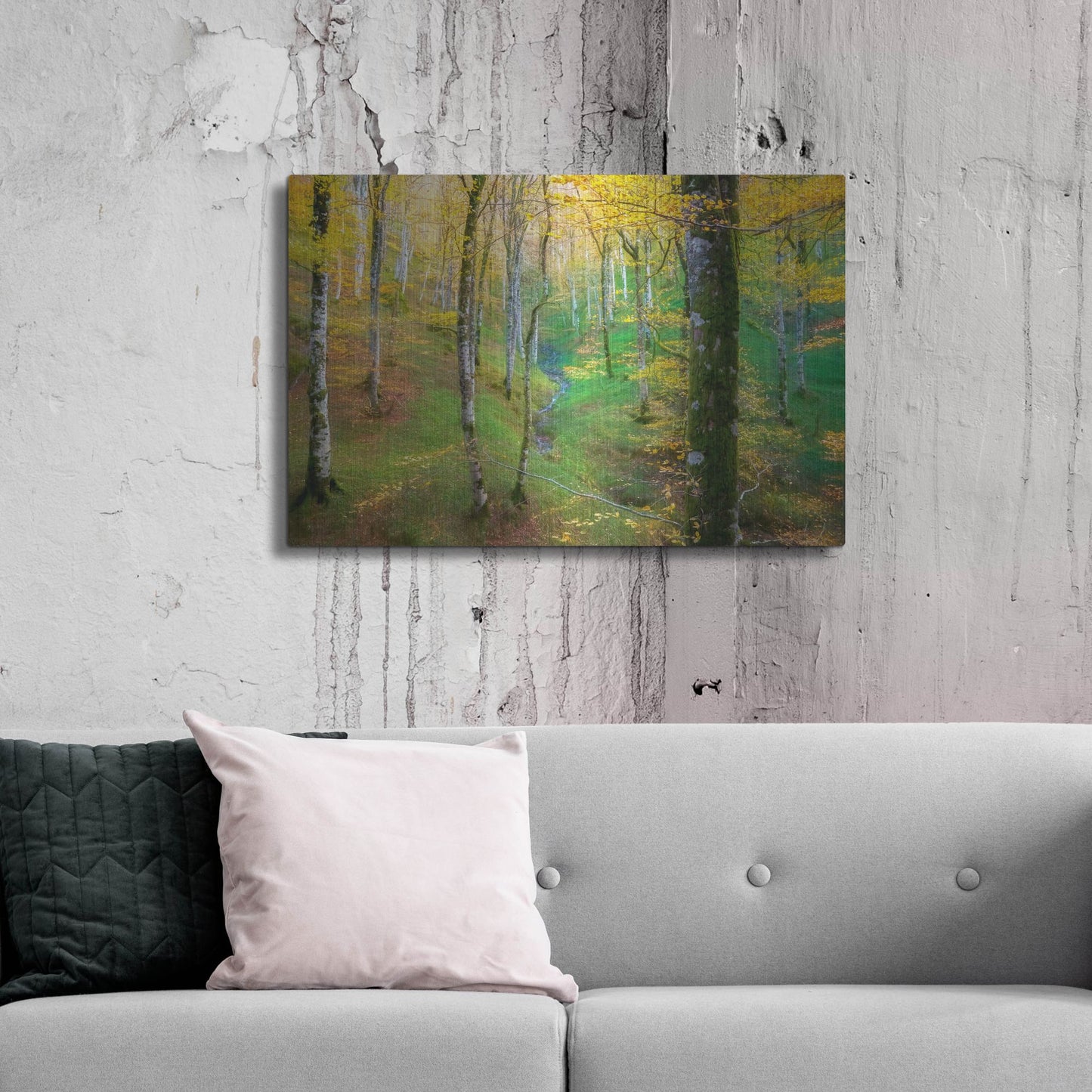 Luxe Metal Art 'Dream of Birches' by Lars Van de Goor, Metal Wall Art,36x24